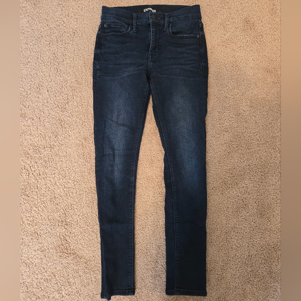 Express Women's Midnight Blue Petite Skinny Jeans